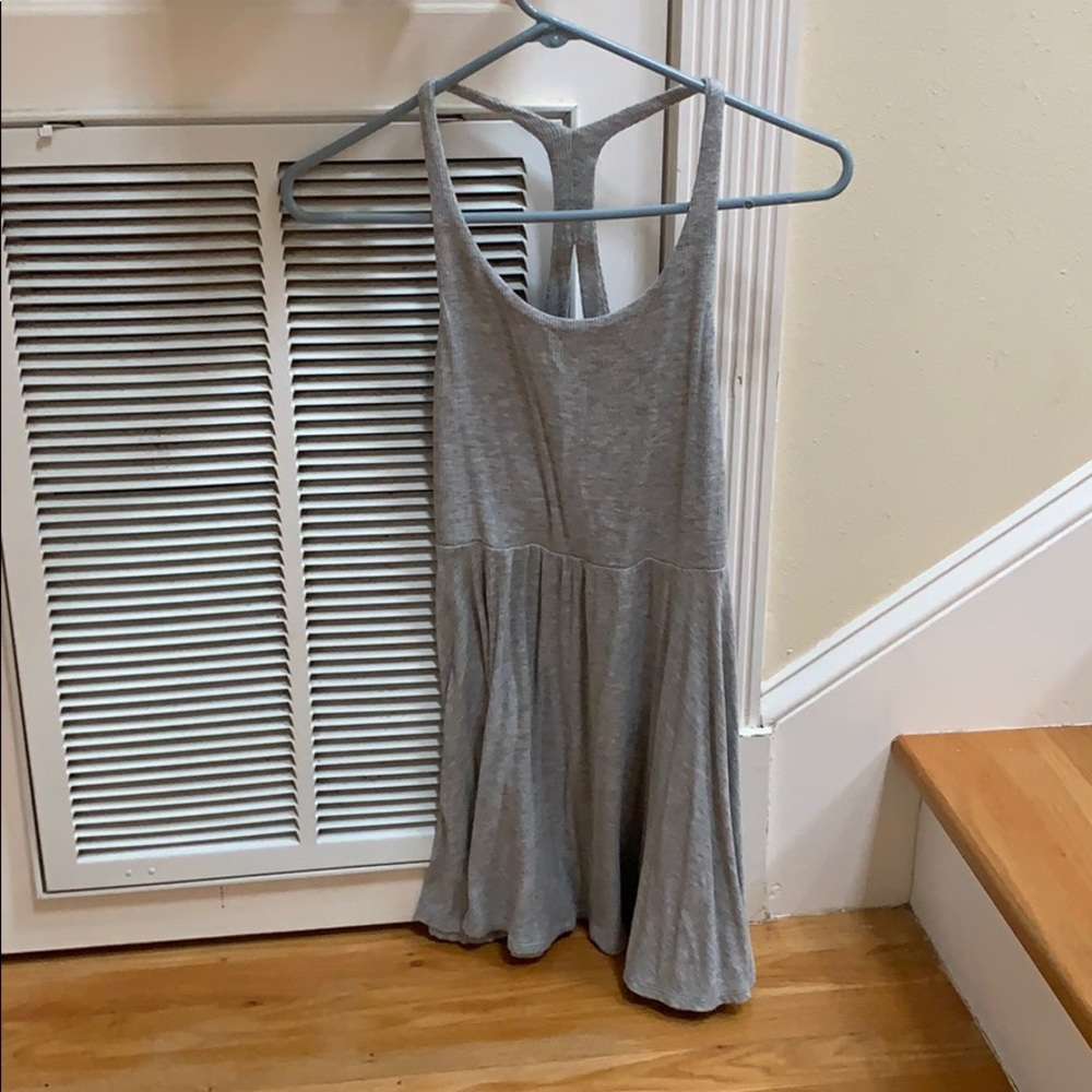 UO brand kimchi blue skater dress in ribbed grey